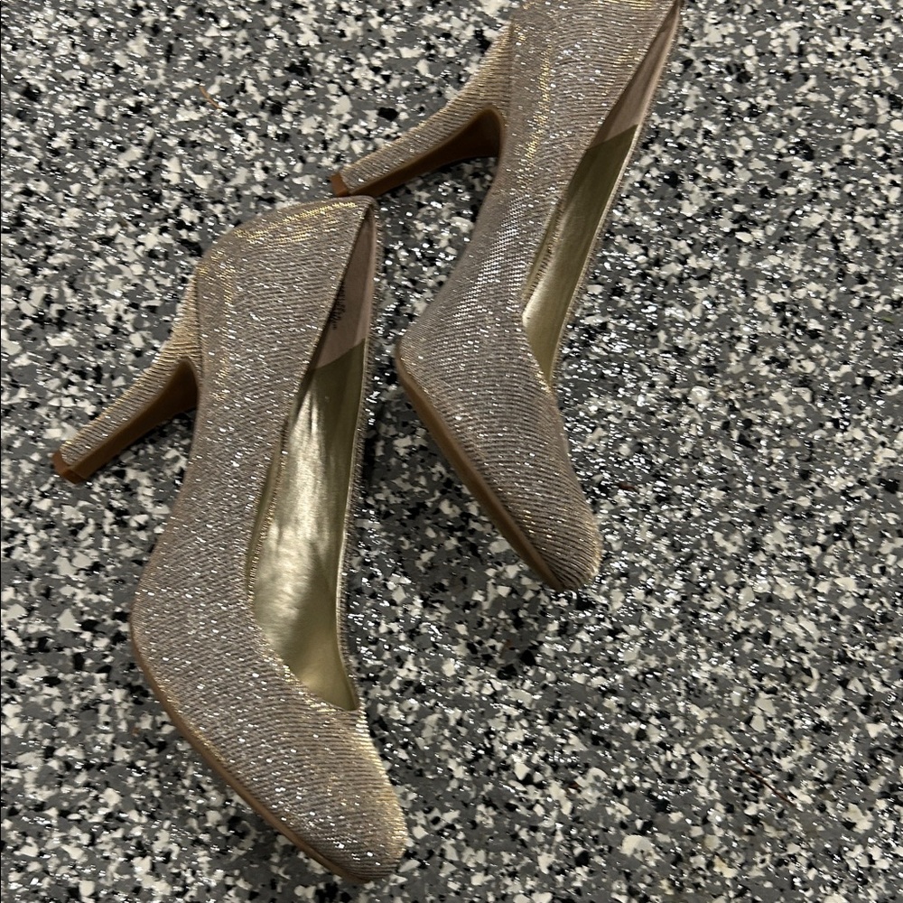Elegant Silver Glitter Heels Kelly and Kate